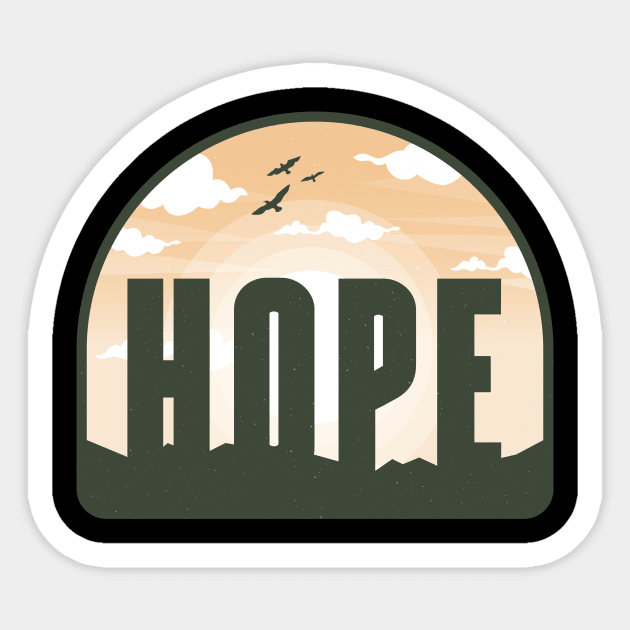 Hope is a faith and love Sticker by Midoart